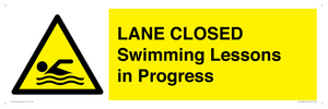 LANE CLOSED Swimming Lessons in Progress